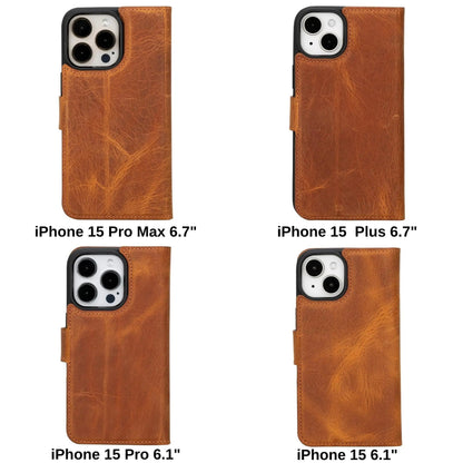 iPhone 15 Pro Leather Wallet Case Detachable RFID MagSafe – Magic Series Mizuri Leather