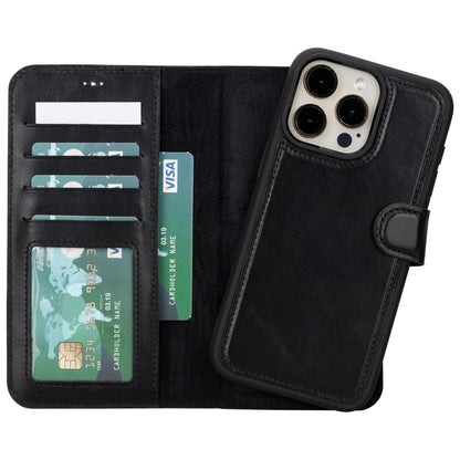 iPhone 15 Pro Max Leather Wallet Case Detachable RFID MagSafe – Magic Series Mizuri Leather