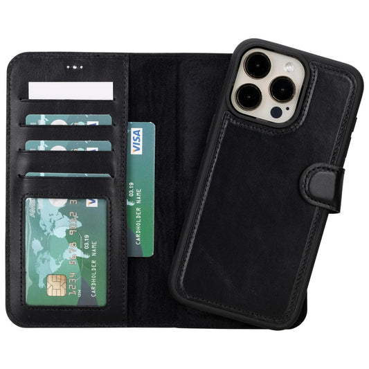iPhone 15 Pro Max Leather Wallet Case Detachable RFID MagSafe – Magic Series Mizuri Leather