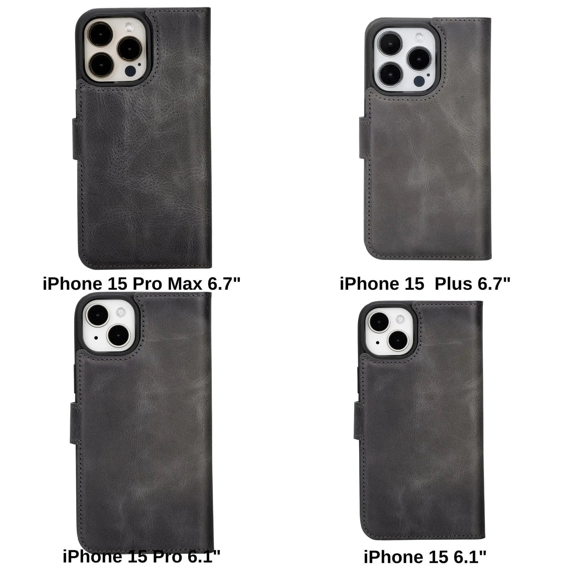 iPhone 15 Pro Leather Wallet Case Detachable RFID MagSafe – Magic Series Mizuri Leather