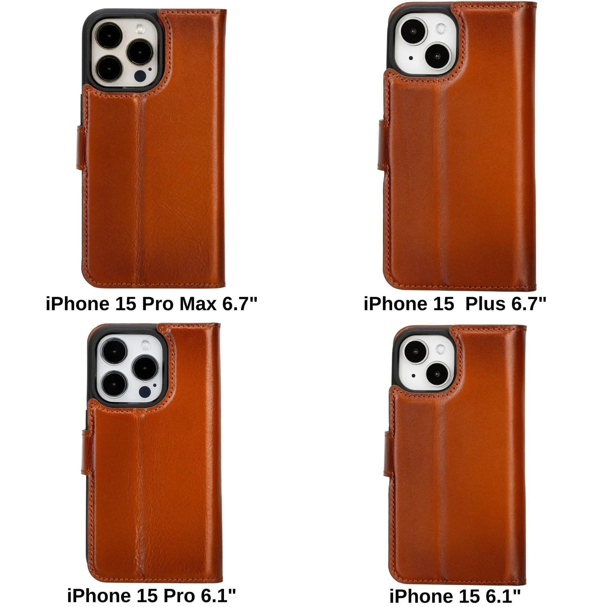 iPhone 15 Pro Max Leather Wallet Case Detachable RFID MagSafe – Magic Series Mizuri Leather