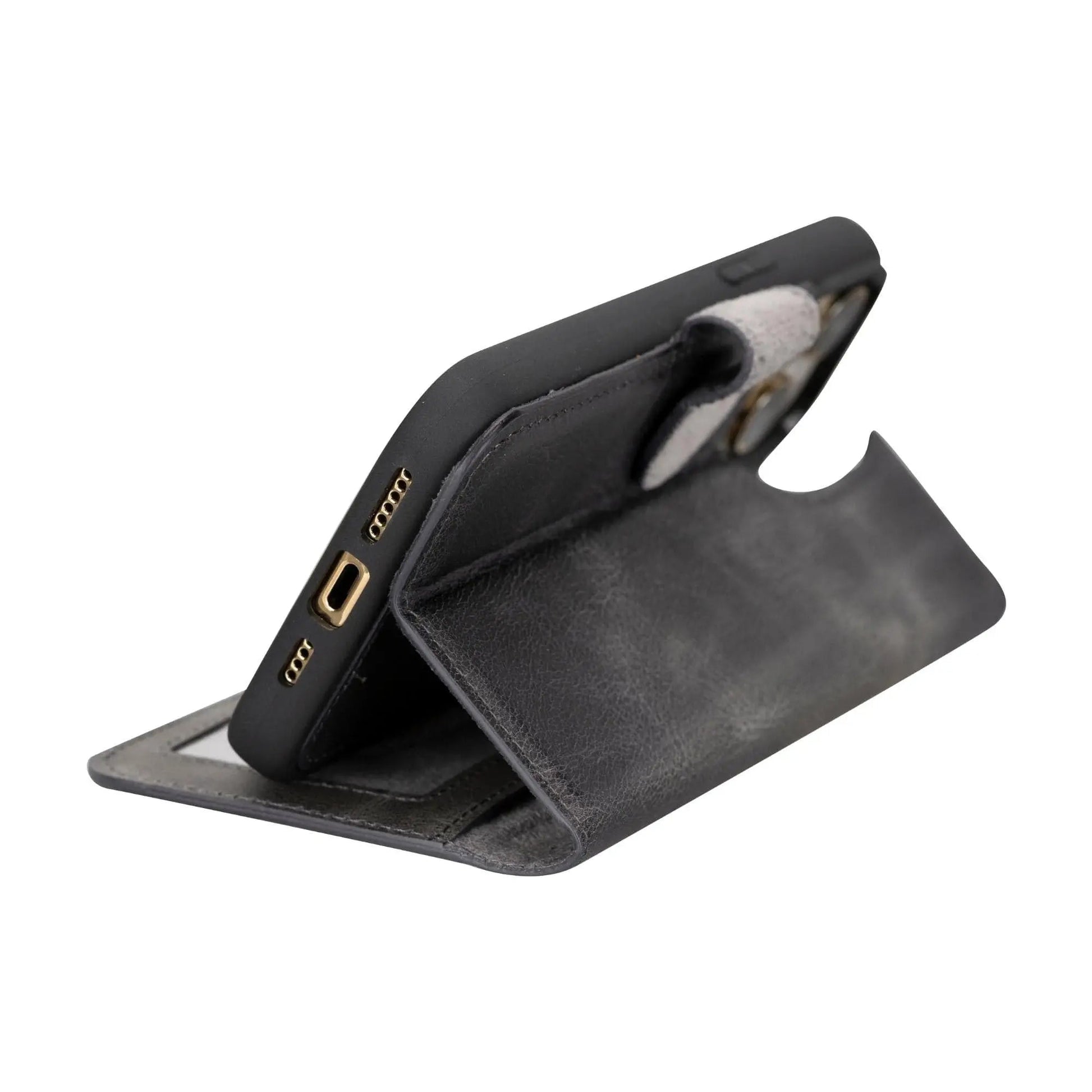 iPhone 15 Plus Leather Wallet Case Detachable RFID MagSafe – Magic Series Mizuri Leather