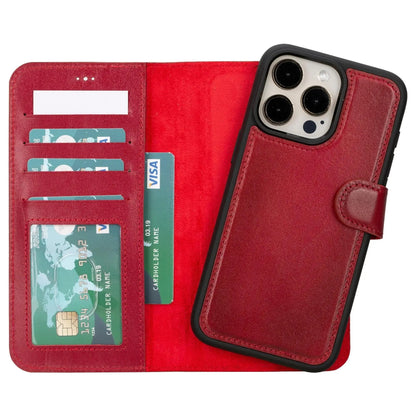 iPhone 15 Plus Leather Wallet Case Detachable RFID MagSafe – Magic Series Mizuri Leather
