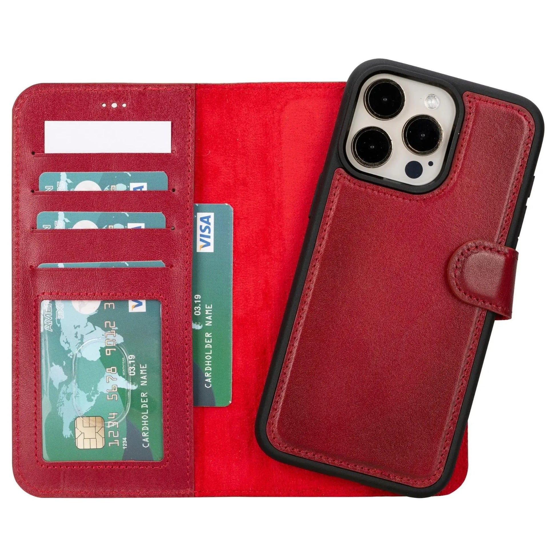 iPhone 15 Pro Leather Wallet Case Detachable RFID MagSafe – Magic Series Mizuri Leather