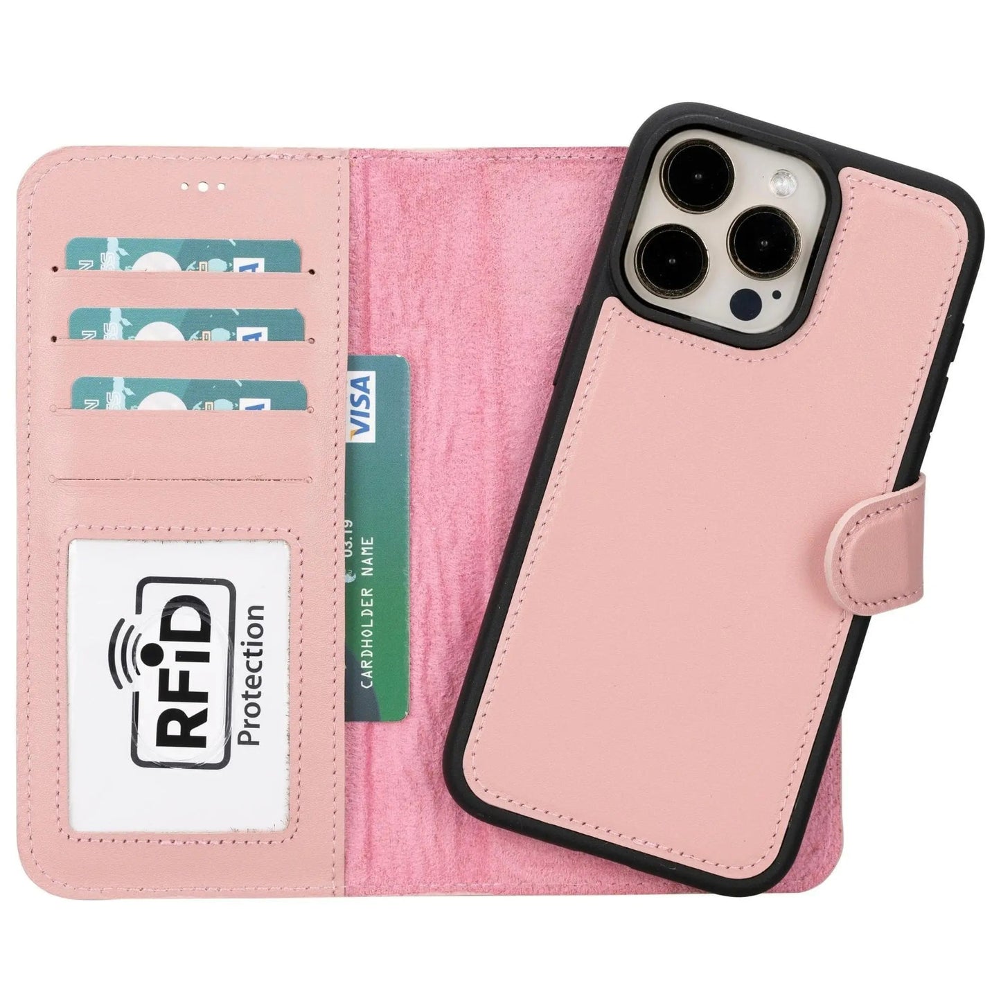 iPhone 15 Pro Leather Wallet Case Detachable RFID MagSafe – Magic Series Mizuri Leather