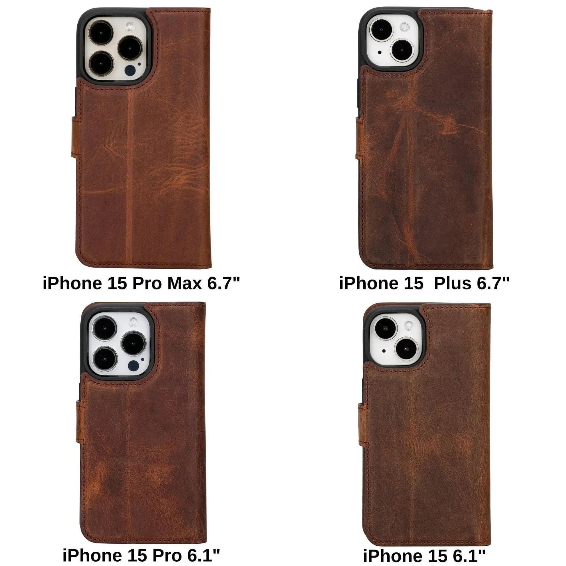 iPhone 15 Pro Leather Wallet Case Detachable RFID MagSafe – Magic Series Mizuri Leather