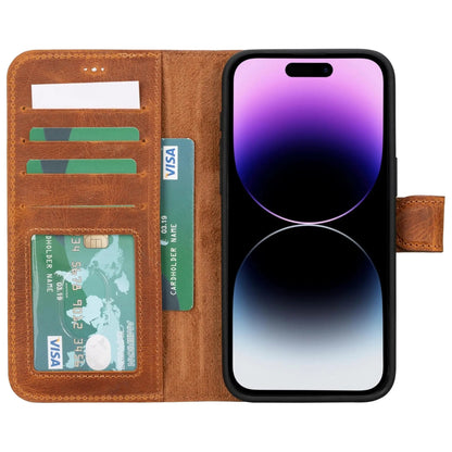 iPhone 15 Pro Max Leather Wallet Case Detachable RFID MagSafe – Magic Series Mizuri Leather