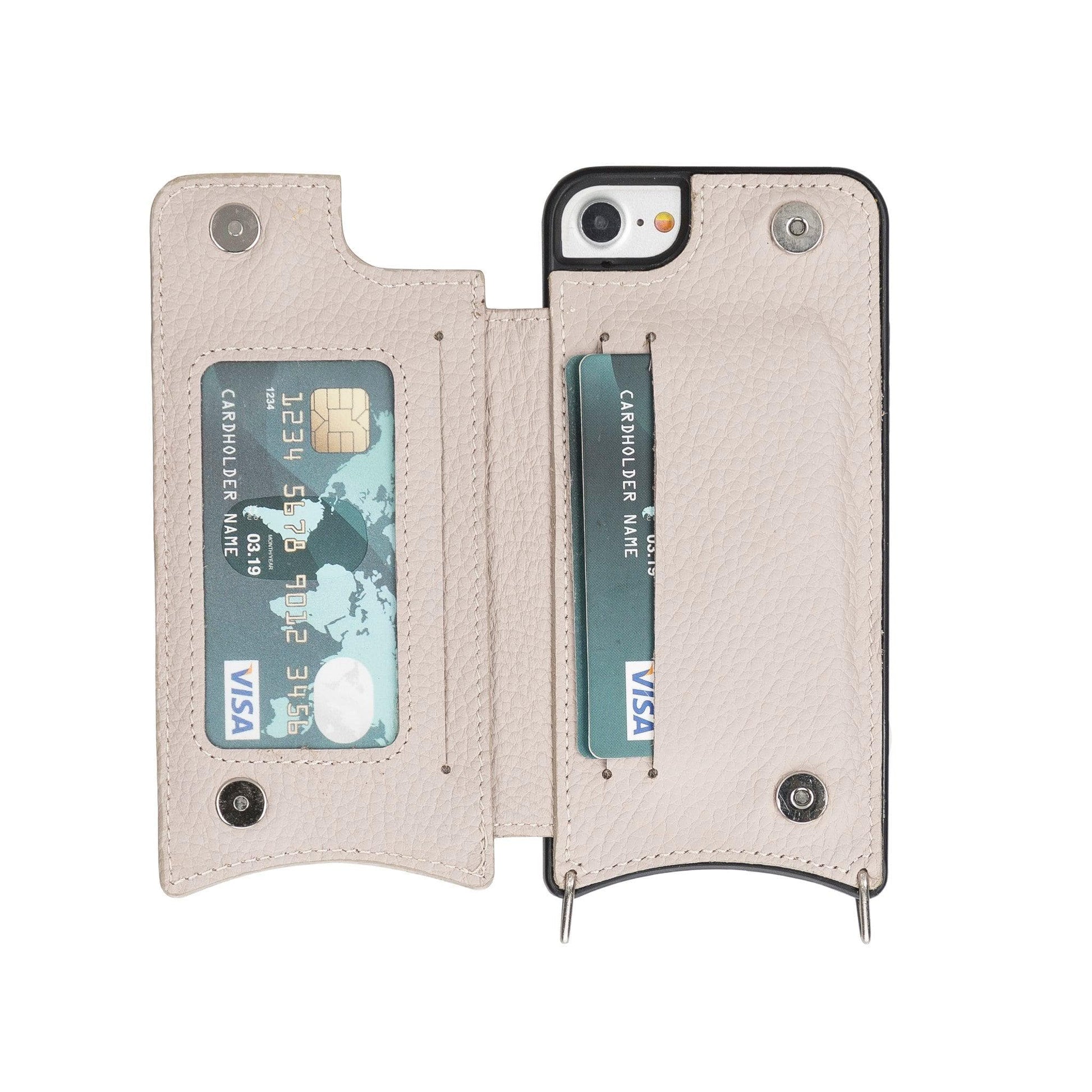 Saff iPhone SE / 8 / 7 Leather Case with Shoulder Strap Mizuri Leather