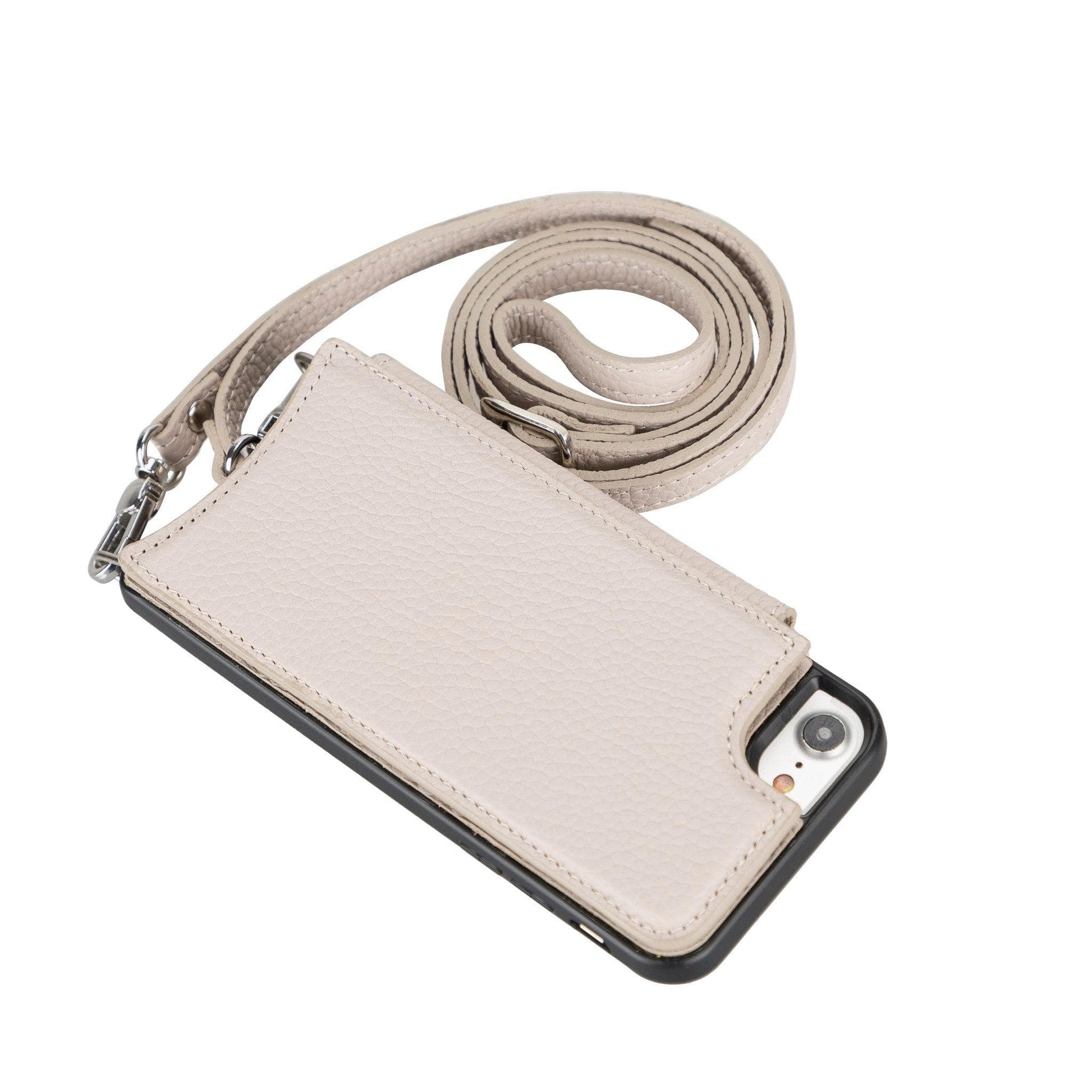 Saff iPhone SE / 8 / 7 Leather Case with Shoulder Strap Mizuri Leather