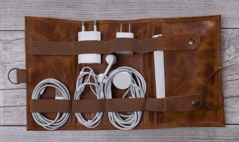 Leather Cable Organizer Mizuri Leather