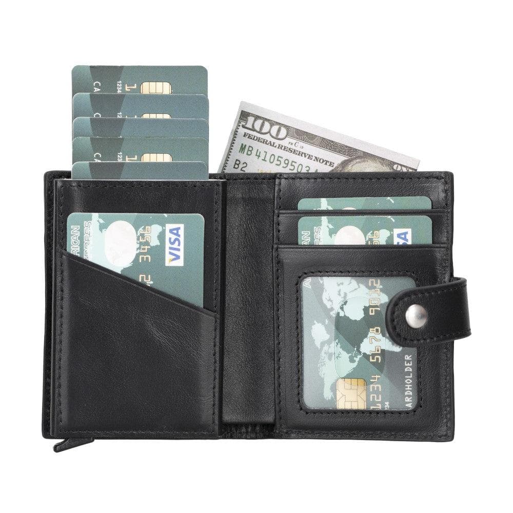 Palertag Zip Mechanical Leather Card Holder with AirTag Slot Mizuri Leather