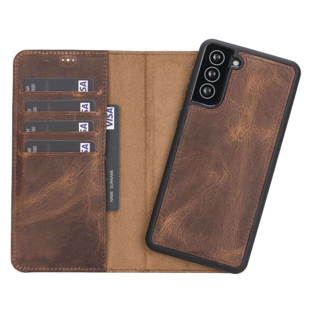 Samsung Galaxy S21 Plus Leather Wallet Case Detachable RFID – Magic Mizuri Leather