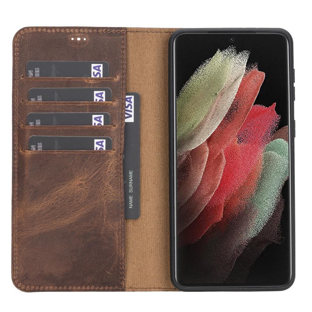 Samsung Galaxy S21 Plus Leather Wallet Case Detachable RFID – Magic Mizuri Leather