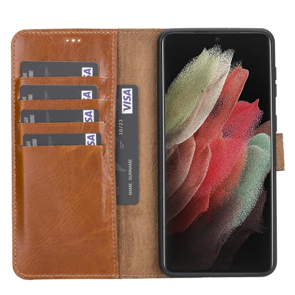 Samsung Galaxy S21 Leather Wallet Case Detachable RFID – Magic Mizuri Leather