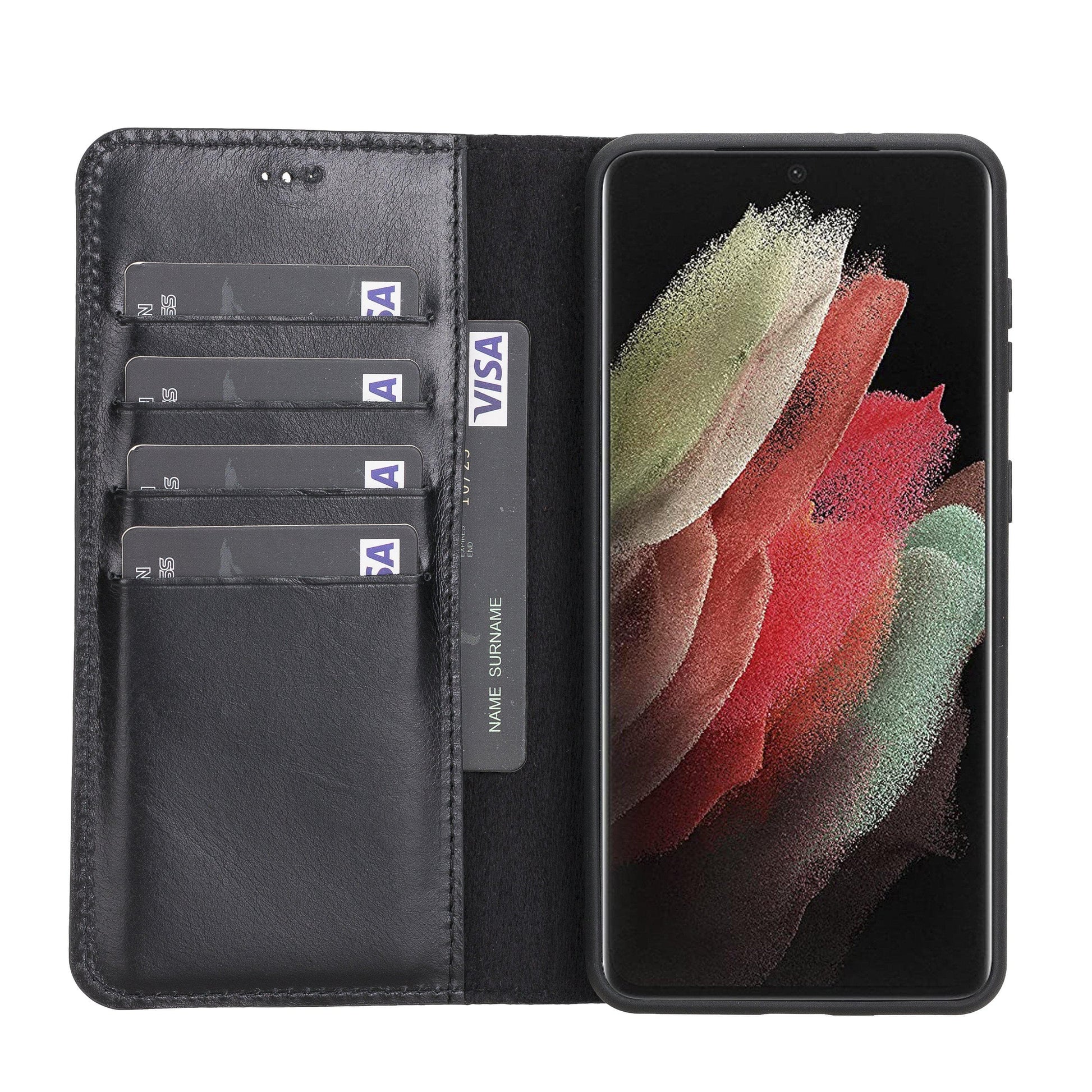 Samsung Galaxy S21 Plus Leather Wallet Case Detachable RFID – Magic Mizuri Leather