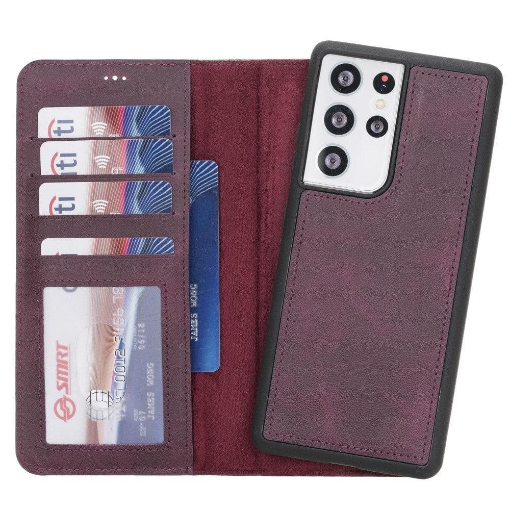 Samsung Galaxy S21 Leather Wallet Case Detachable RFID – Magic Mizuri Leather
