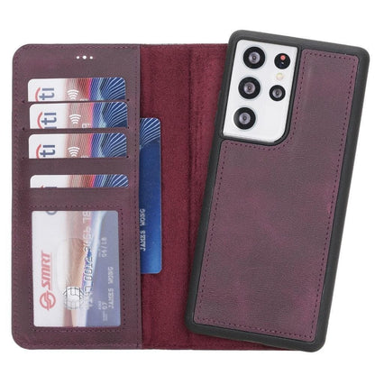 Samsung Galaxy S21 Plus Leather Wallet Case Detachable RFID – Magic Mizuri Leather