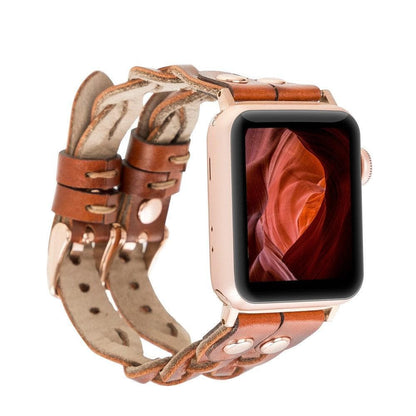 York Leather Apple Watch Double Band Mizuri Leather
