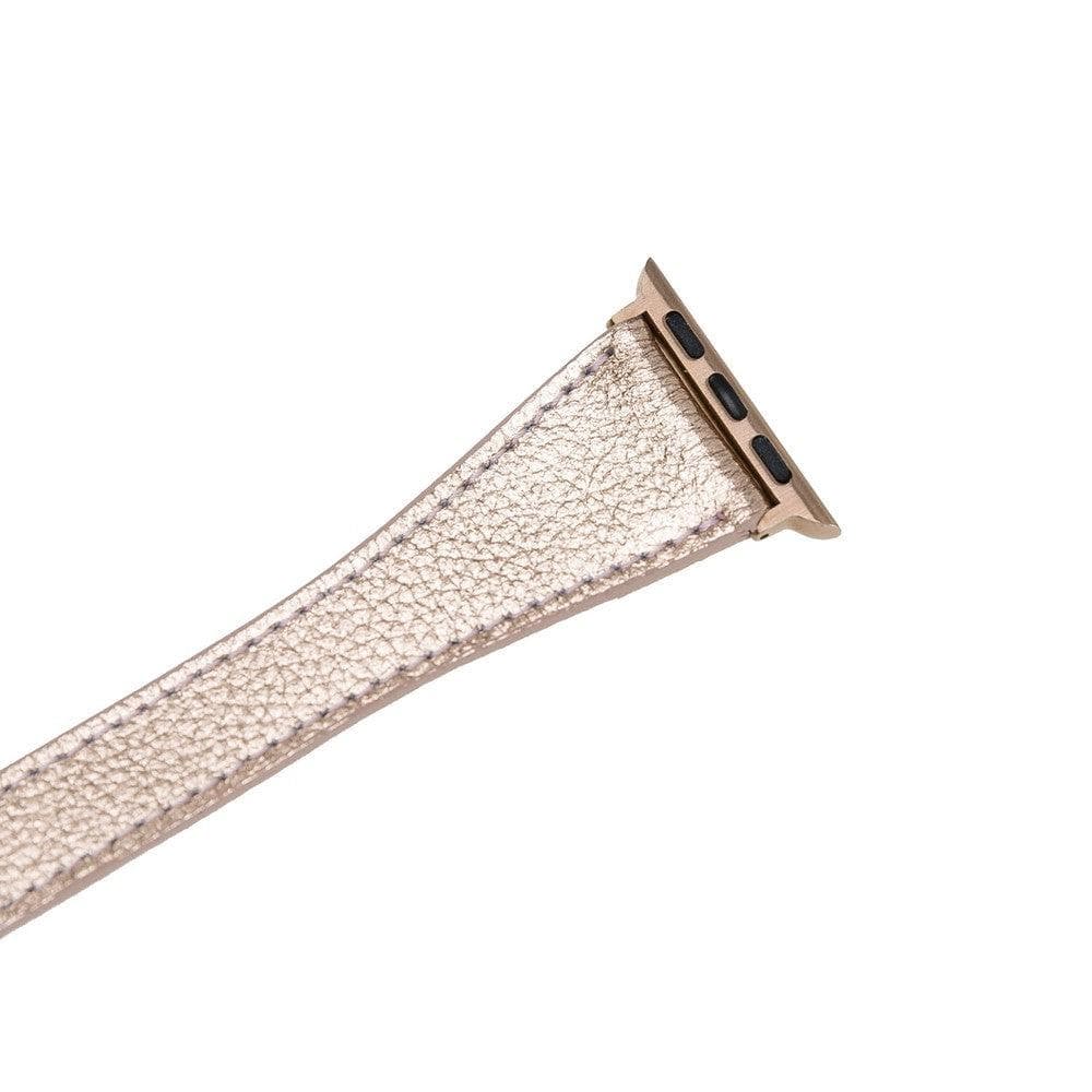 Quantum Slim Leather Double Tour Apple Watch Band Mizuri Leather