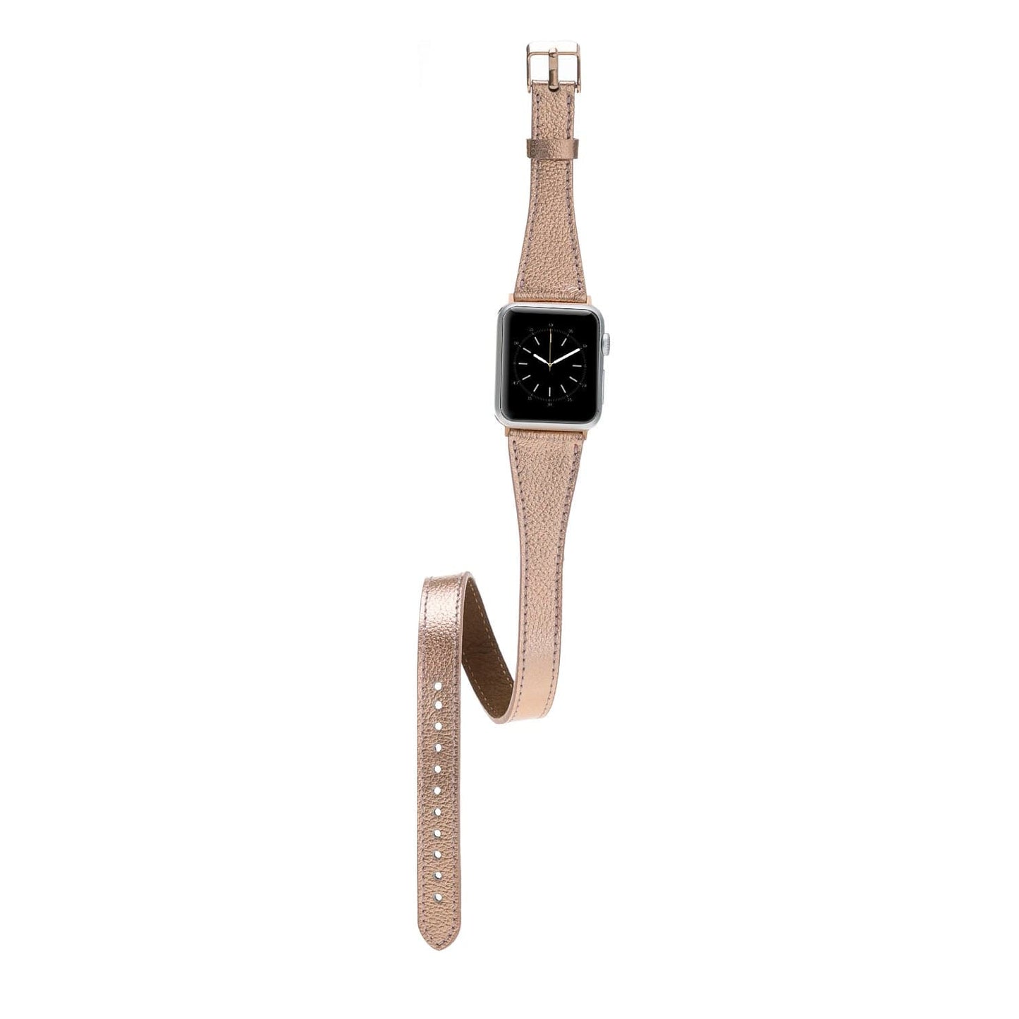 Quantum Slim Leather Double Tour Apple Watch Band Mizuri Leather