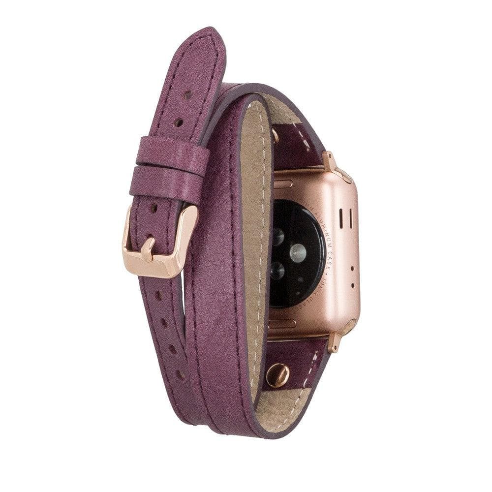 Slim Double Tour Apple Watch Leather Band Mizuri Leather