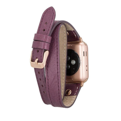 Slim Double Tour Apple Watch Leather Band Mizuri Leather
