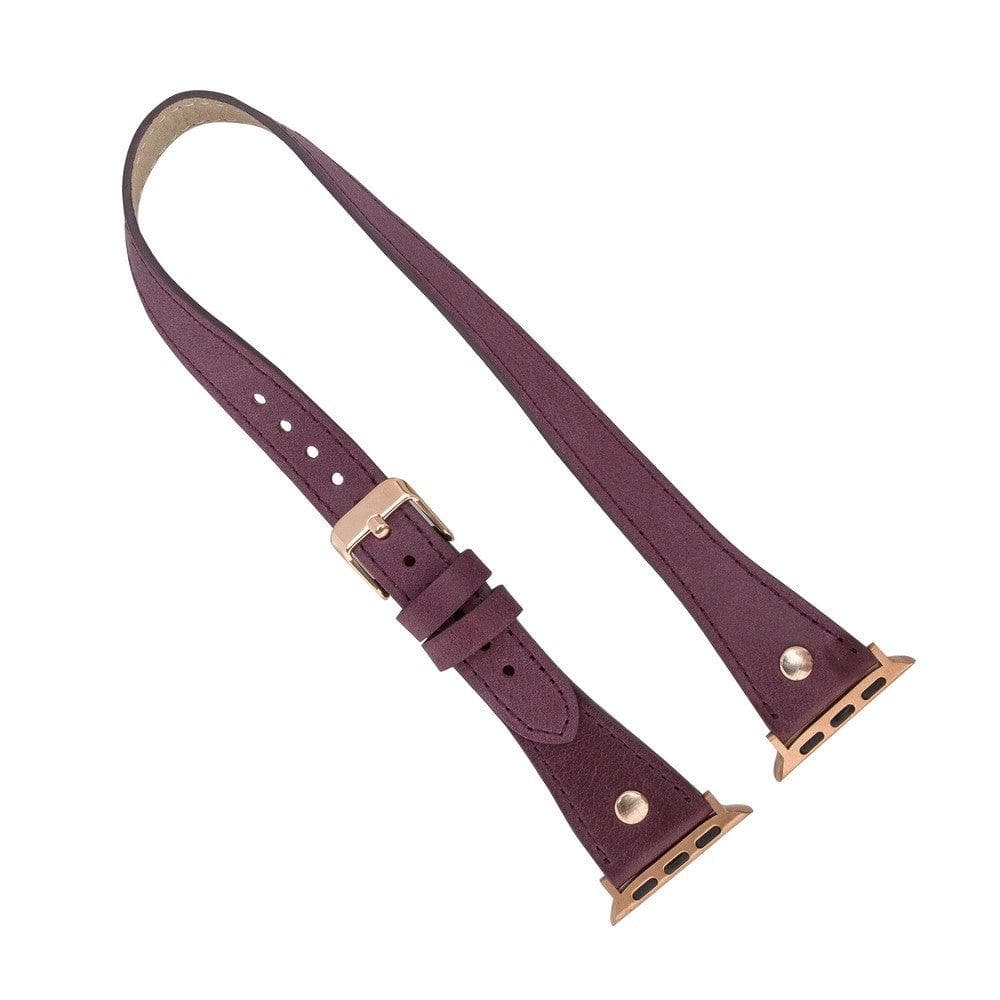 Slim Double Tour Apple Watch Leather Band Mizuri Leather