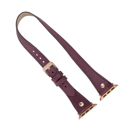 Slim Double Tour Apple Watch Leather Band Mizuri Leather