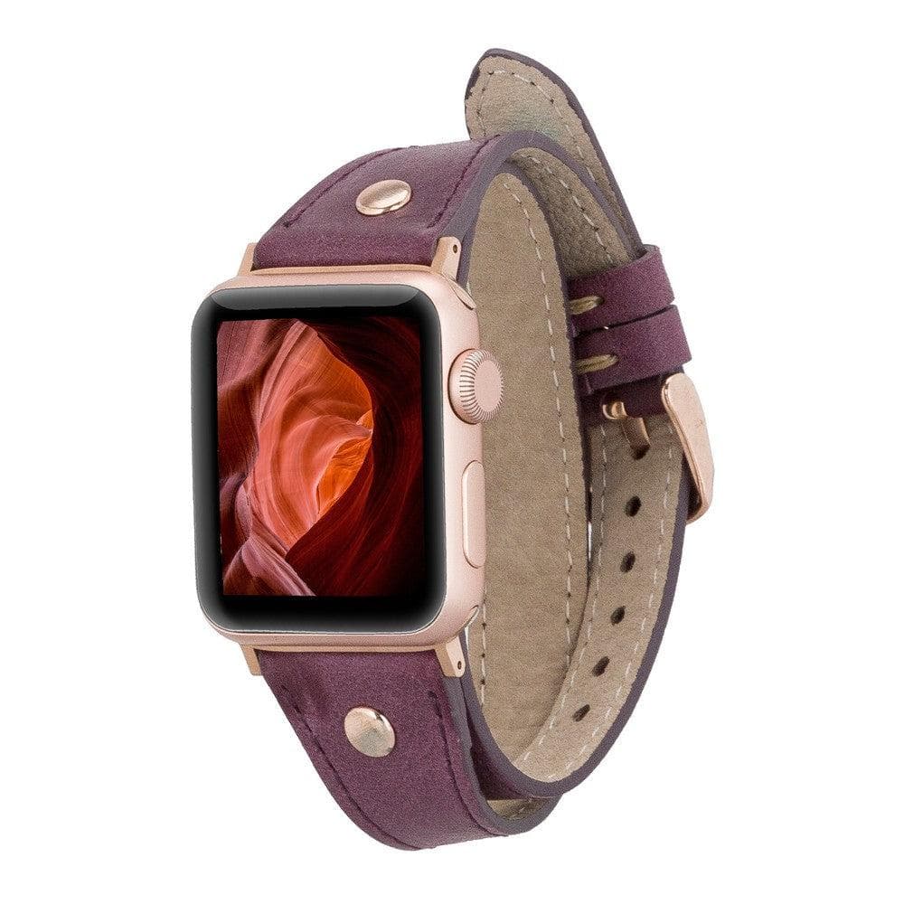Slim Double Tour Apple Watch Leather Band Mizuri Leather