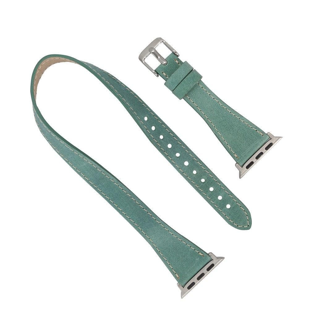 Slim Double Tour Apple Watch Leather Band Mizuri Leather