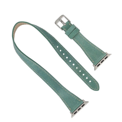 Slim Double Tour Apple Watch Leather Band Mizuri Leather
