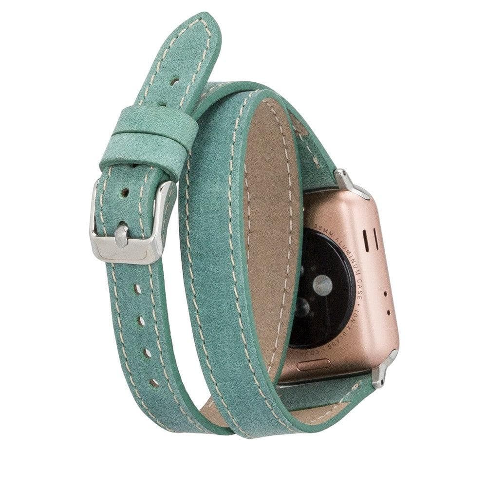 Slim Double Tour Apple Watch Leather Band Mizuri Leather