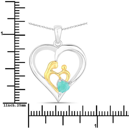 0.45 Carat Genuine Emerald .925 Sterling Silver Pendant Bids.com