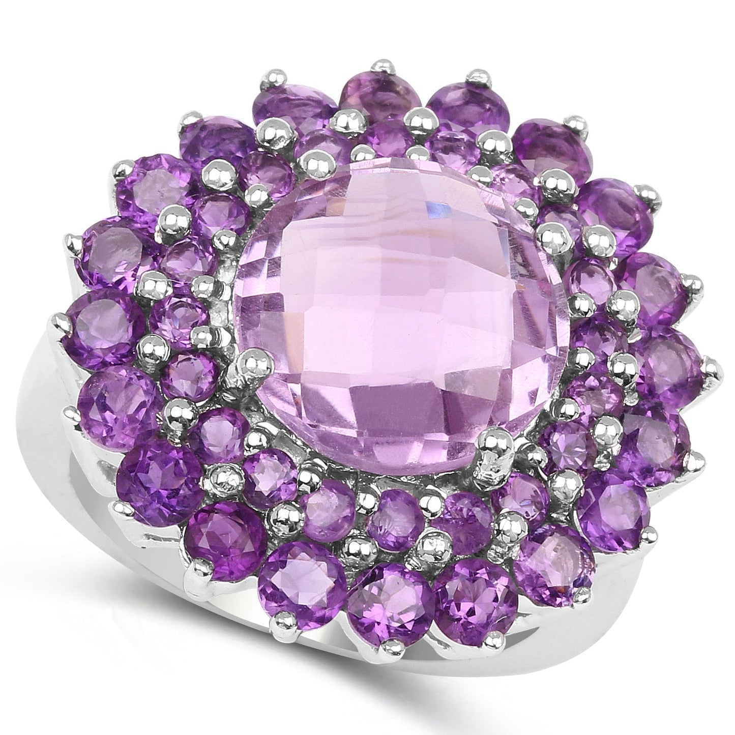 8.02 Carat Genuine Amethyst .925 Sterling Silver Ring Bids.com