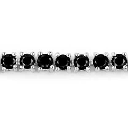 3.15 Carat Genuine Black Diamond .925 Sterling Silver Bracelet Bids.com