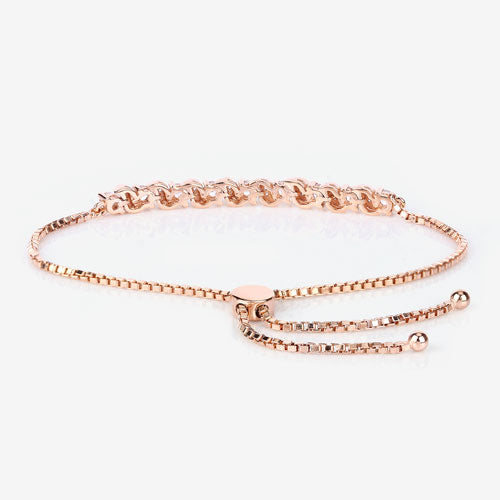0.89 Carat Genuine Morganite and White Topaz .925 Sterling Silver Bracelet Bids.com