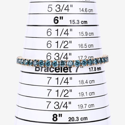 12.95 Carat Genuine Blue Diamond 14K Yellow Gold Bracelet Bids.com