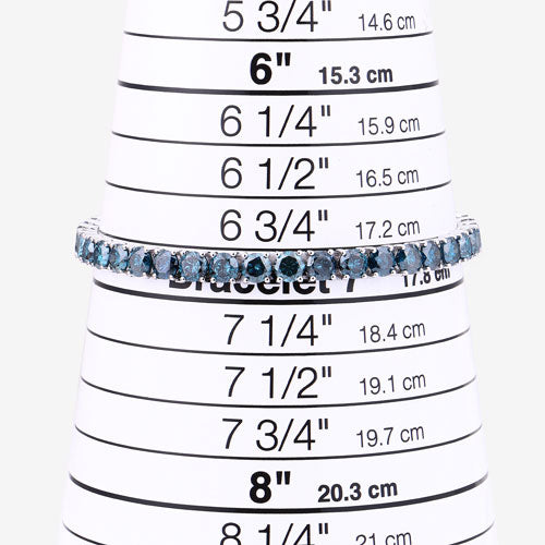 14.33 Carat Genuine Blue Diamond 14K White Gold Bracelet Bids.com