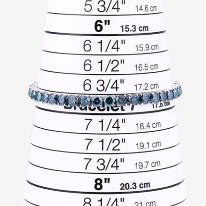 14.33 Carat Genuine Blue Diamond 14K White Gold Bracelet Bids.com