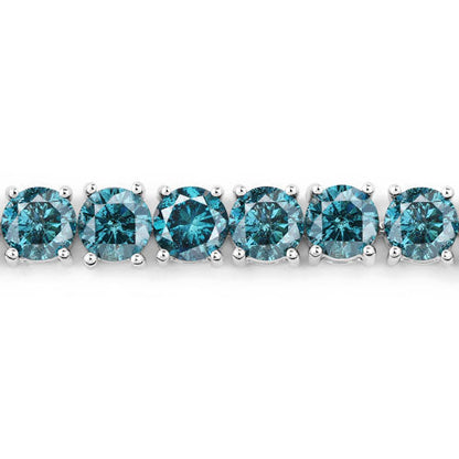 14.33 Carat Genuine Blue Diamond 14K White Gold Bracelet Bids.com