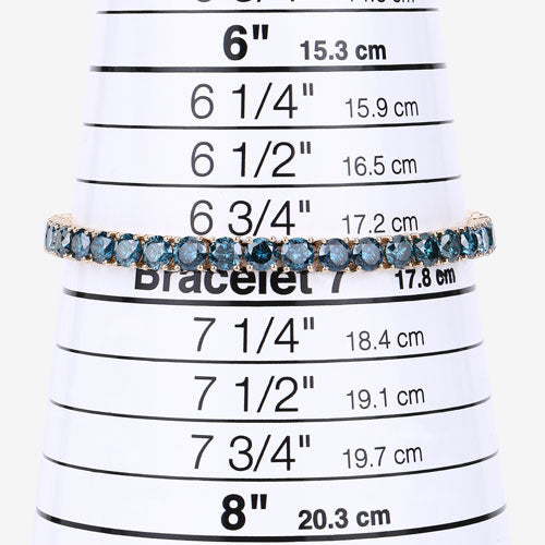 14.33 Carat Genuine Blue Diamond 14K Yellow Gold Bracelet Bids.com