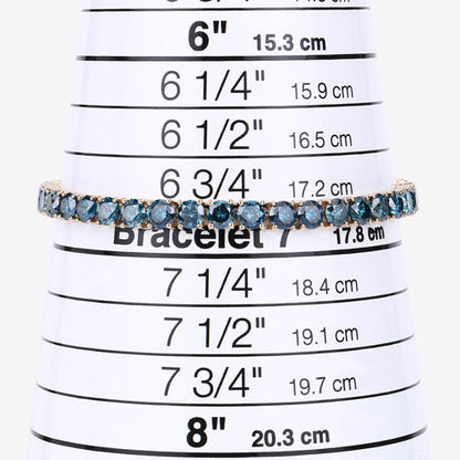 14.33 Carat Genuine Blue Diamond 14K Yellow Gold Bracelet Bids.com