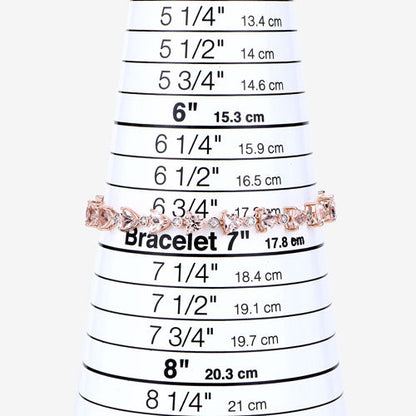 7.56 Carat Genuine Morganite and White Diamond 14K Rose Gold Bracelet Bids.com