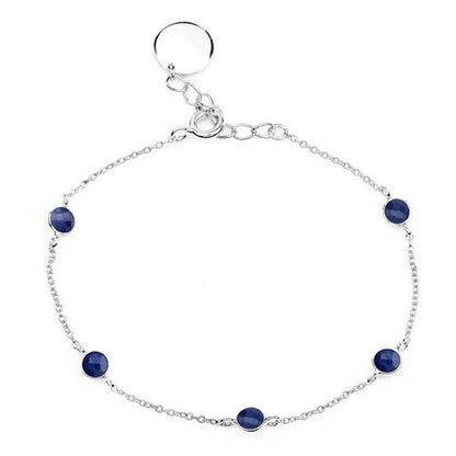 1.50 Carat Genuine Blue Sapphire .925 Sterling Silver Bracelet Bids.com