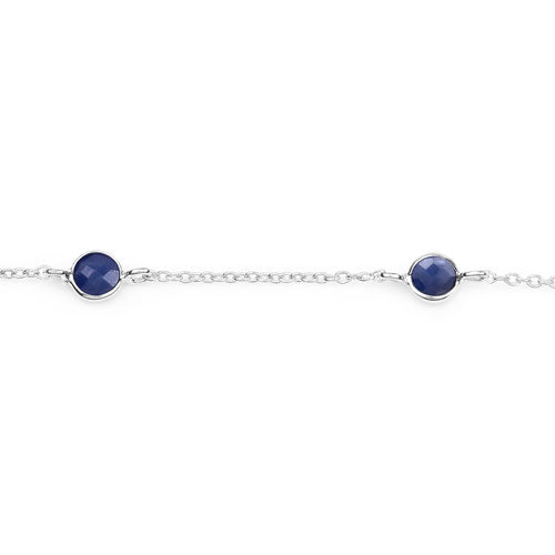 1.50 Carat Genuine Blue Sapphire .925 Sterling Silver Bracelet Bids.com