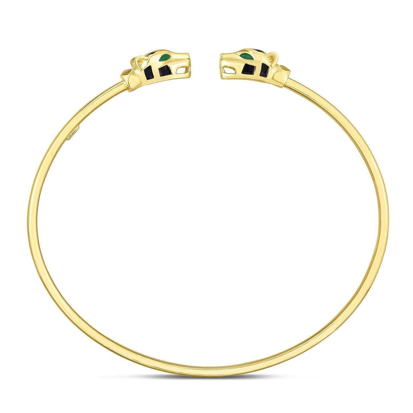 14k Yellow Gold Panther Bangle (3.00 mm) Bids.com