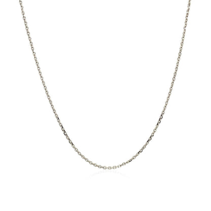 10k White Gold Adjustable Cable Chain 0.9mm Bids.com