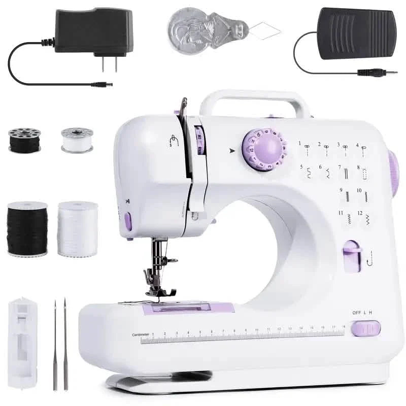 Pro Portable Electric Sewing Machine – 12 Stitches, Adjustable Speed, Multifunctional DailySale
