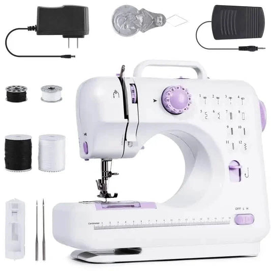Pro Portable Electric Sewing Machine – 12 Stitches, Adjustable Speed, Multifunctional DailySale