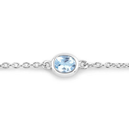 1.80 Carat Genuine Blue Topaz .925 Sterling Silver Bracelet Bids.com
